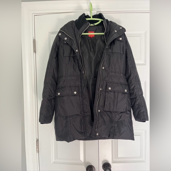 Saks Fifth Avenue Black Quilted Puffer Coat Down Filled Women's Size Xs C - Picture 1 of 15